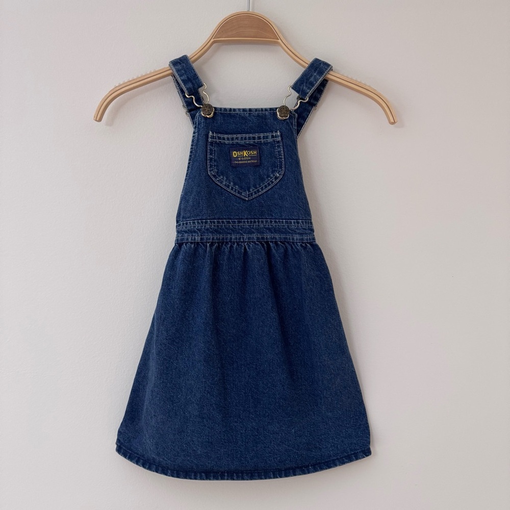 Vintage OshKosh B'gosh Blue Denim Jumper Dress Made in USA, Size 6, EUC - Picture 9 of 10